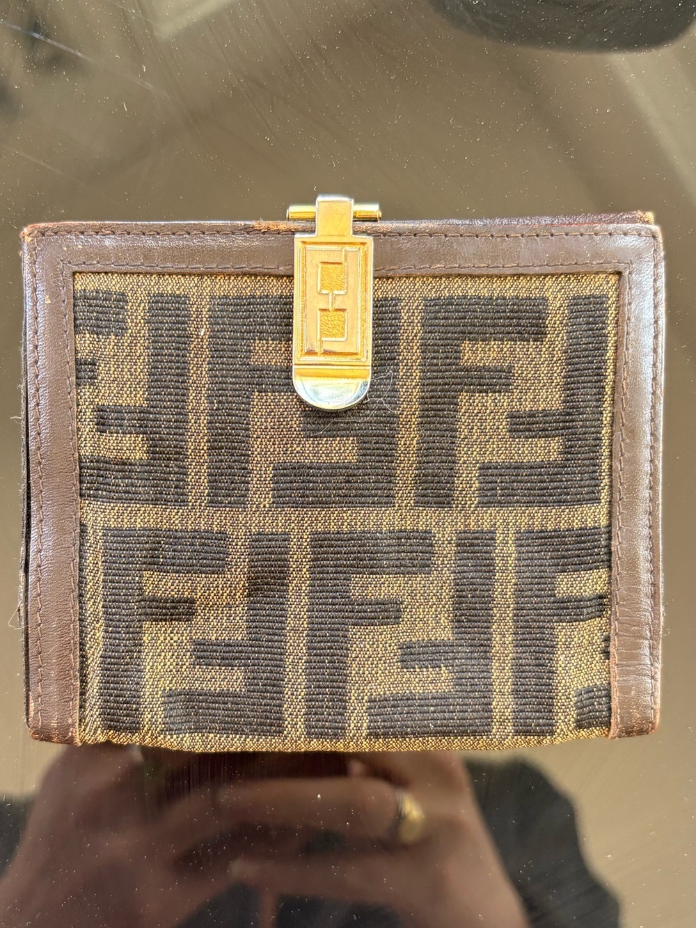 Fendi Vintage FF Zucca Bi Fold Wallet